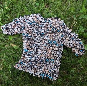 Stretchy Popcorn Top Animal Print Y2K 2000s One Size OSFM EUC